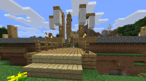 Front of the Neutral Zone, with the Fort in the background. The Fort is at the back of the area.