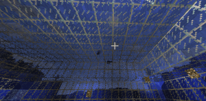 Looking out into the Ocean from within the underwater test.